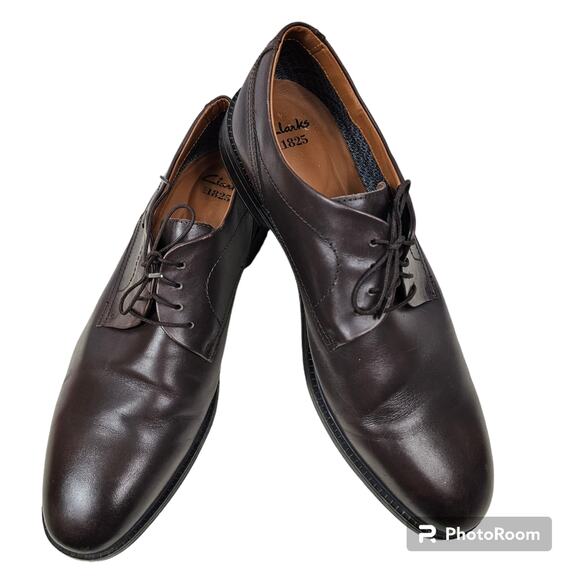 Clarks Chilver Walk Leather Dress Oxfords with Gore-Tex Brown Size 13 - Picture 1 of 10